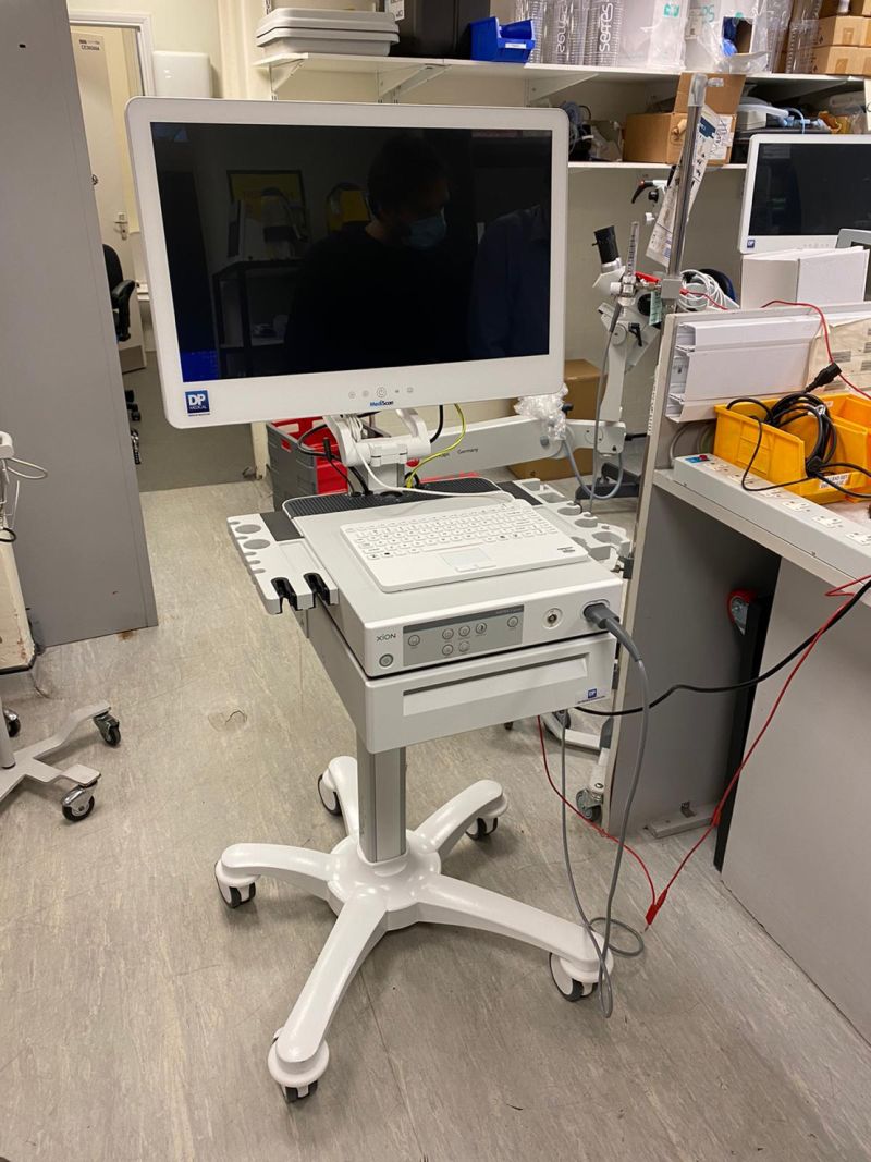 DpMedical's tweet photo. Another busy day at DP Medical. Here’s a photo of our latest collaboration between #KAPS, #XIONMedical and #MediScan being tested at @KingsCollegeNHS at Denmark Hill. The equipment will be moved up to Colposcopy Department for training and installation over the coming days. https://t.co/AdJ6kMpUSG