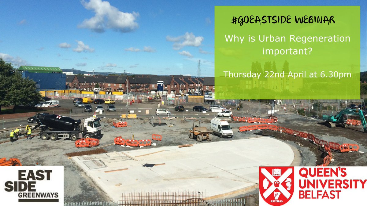 ConnsGreenway's tweet photo. 💻 #GoEastSide Webinar- Why is Urban Regeneration Important?
📌Online(Zoom)
🗓 Thursday 22nd April at 6.30pm
🎟This event is free - https://t.co/tjZ4CD04vl https://t.co/68ds6MuNSl
