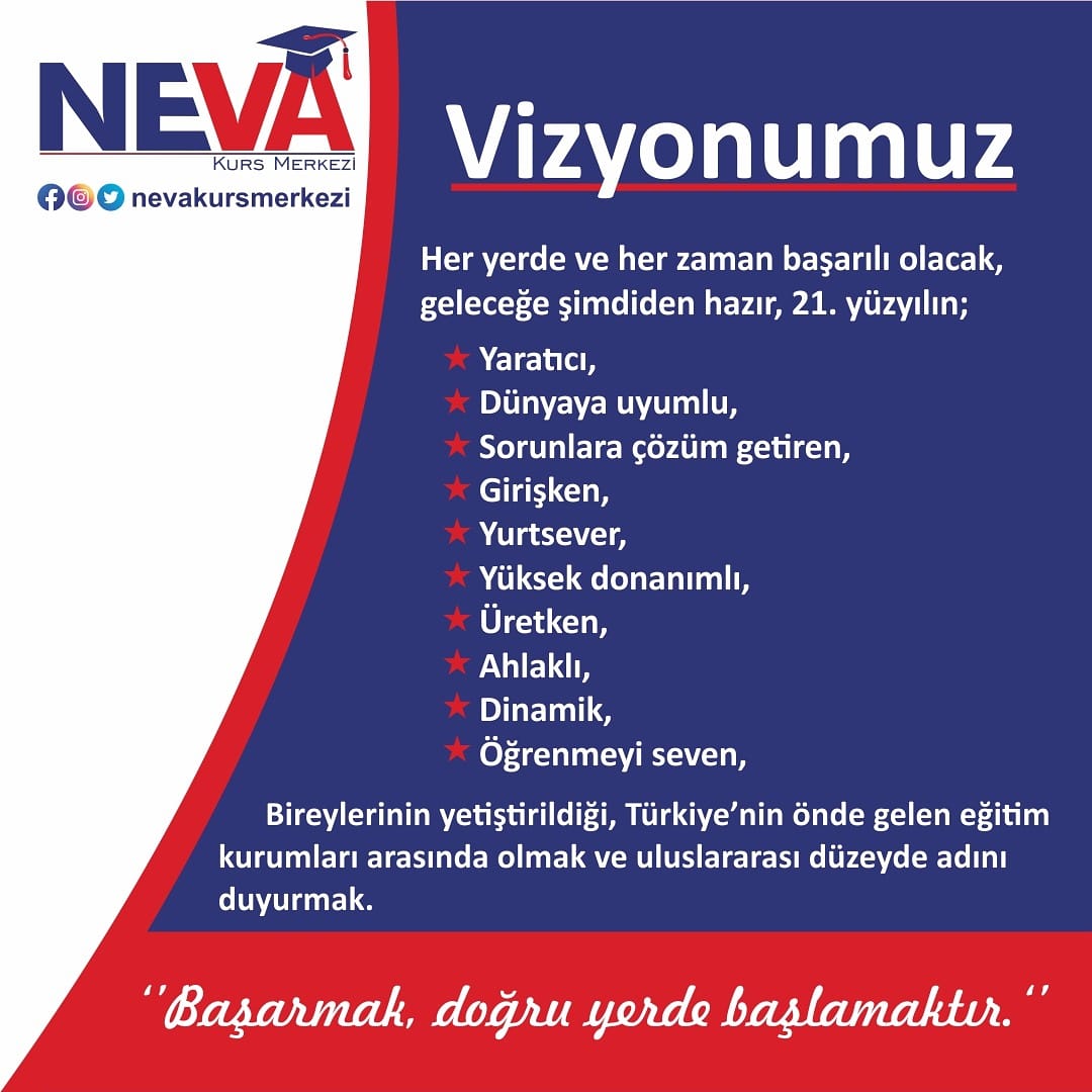 NevaKurs's tweet photo. "Başarmak, doğru yerde başlamaktır." https://t.co/M20wAvWm1a