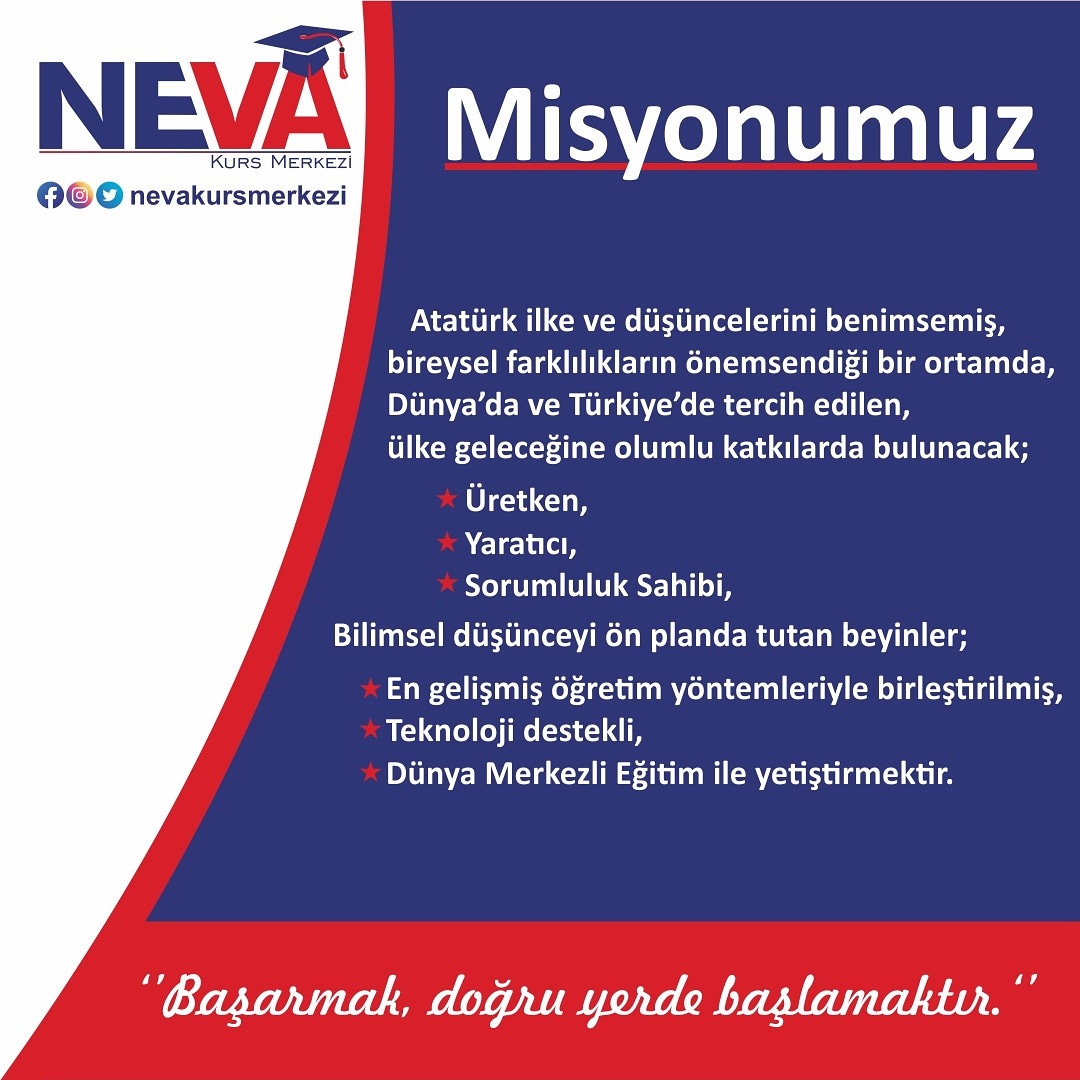 NevaKurs's tweet photo. "Başarmak, doğru yerde başlamaktır." https://t.co/SqMIYH3x0F