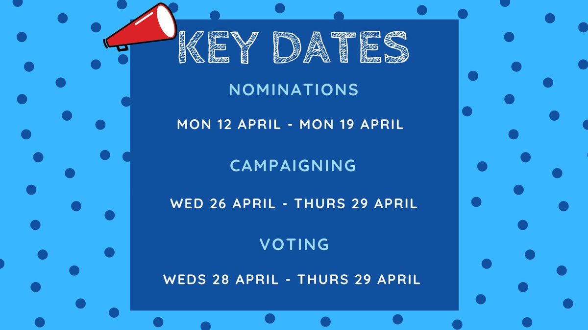 EastLondonSU's tweet photo. Thinking about making a difference and running for student officer? Note down these key dates in your diary to make sure you don't miss out! https://t.co/1IoZQhHKhg