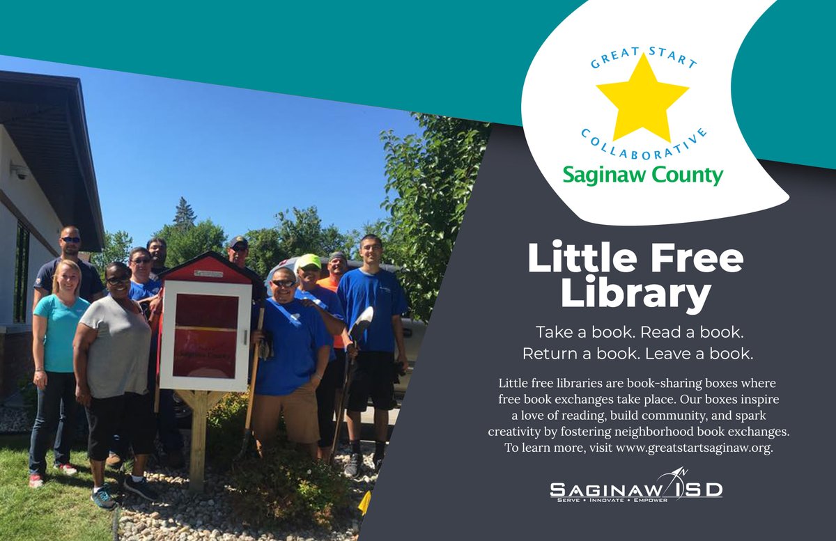 SaginawISD's tweet photo. Little Free Libraries help build communities of readers.  
#SaginawISD #LittleFreeLibrary #ReadEarlyReadOften #GreatStartSaginaw https://t.co/h41fYinRT0