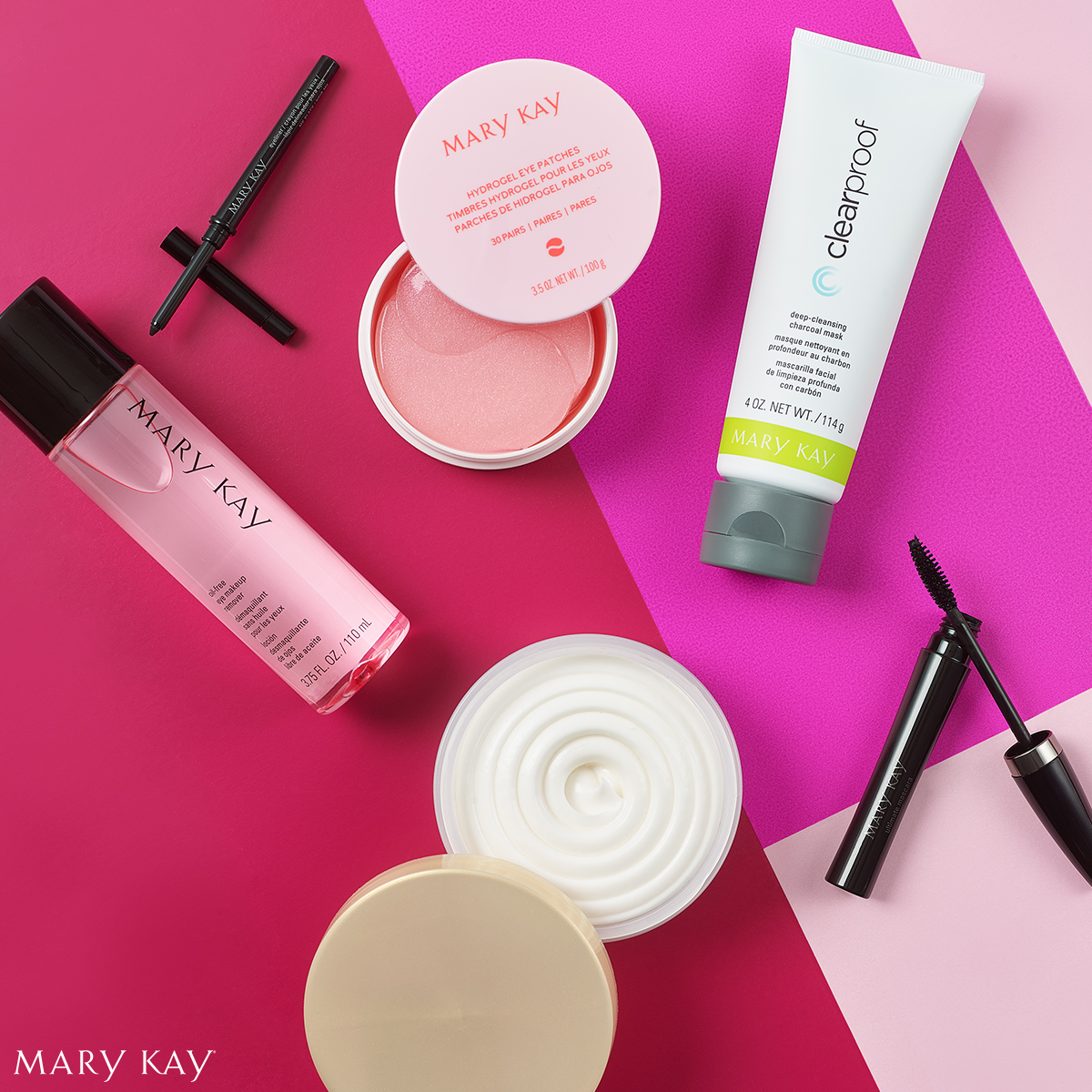 Beauty Bundle
Mary Kay® Oil-Free Eye Makeup Remover
Mary Kay Ultimate Mascara™
Mary Kay® Eyeliner
Clear Proof® Deep-Cleansing Charcoal Mask
White Tea &amp; Citrus Satin Body® Whipped Shea Crème
Mary Kay® Hydrogel Eye Patches