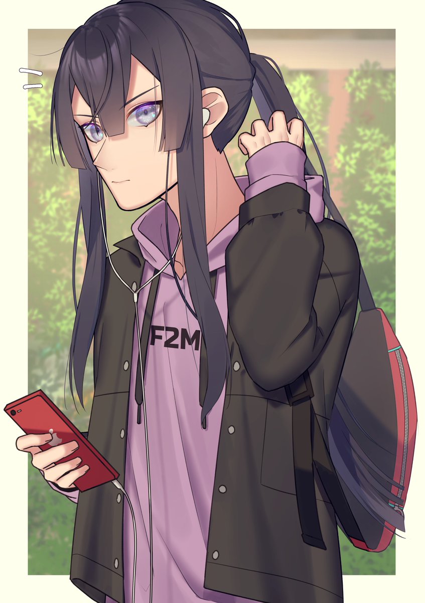 捏造服です 街中で友達を発見して笑顔になる私服祓魔師さん 長尾百景 Sgのイラスト