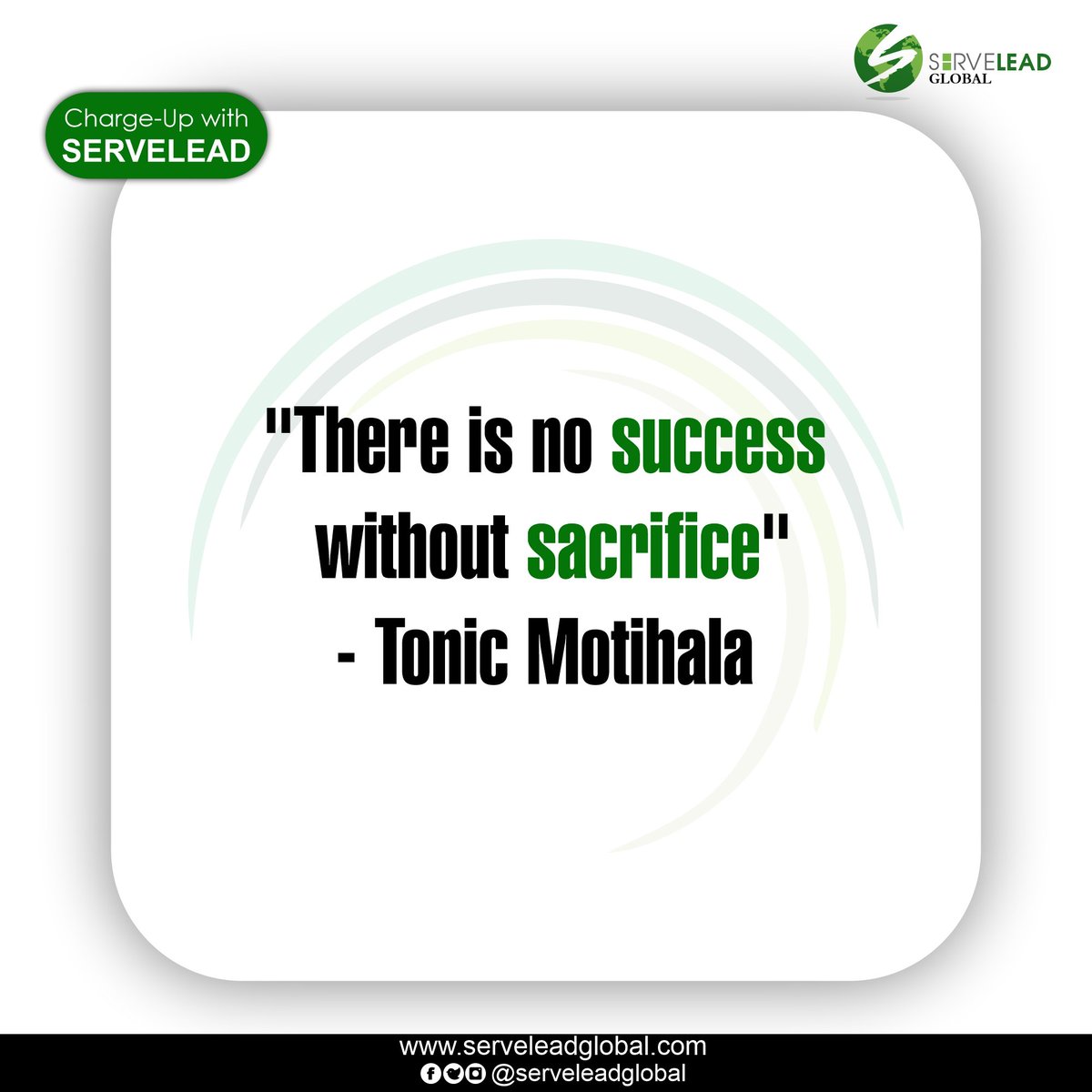 ServeleadGlobal's tweet photo. Charge-up with Servelead and grow in your career
.
#mondaymotivation #careergrowth #success #sacrifice https://t.co/SwYXA36CG9