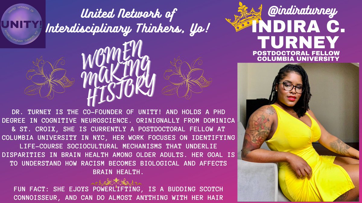 UNITY4BIPOC's tweet photo. Today we present one of our FEARLESS leader Dr. Indira C. Turney! @IndiraTurney! She is also the founder of women of color writing accountability group!! Special BONUS!! It's HER BIRTHDAY!!!! Drop some birthday love!! #unity4bipoc #womenhistorymonth #womeninscience #supportbipoc https://t.co/htCJP87x9s
