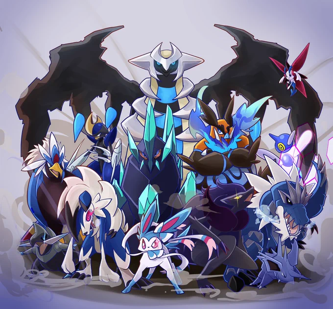 蒼い色違い
#ポケモンイラスト 