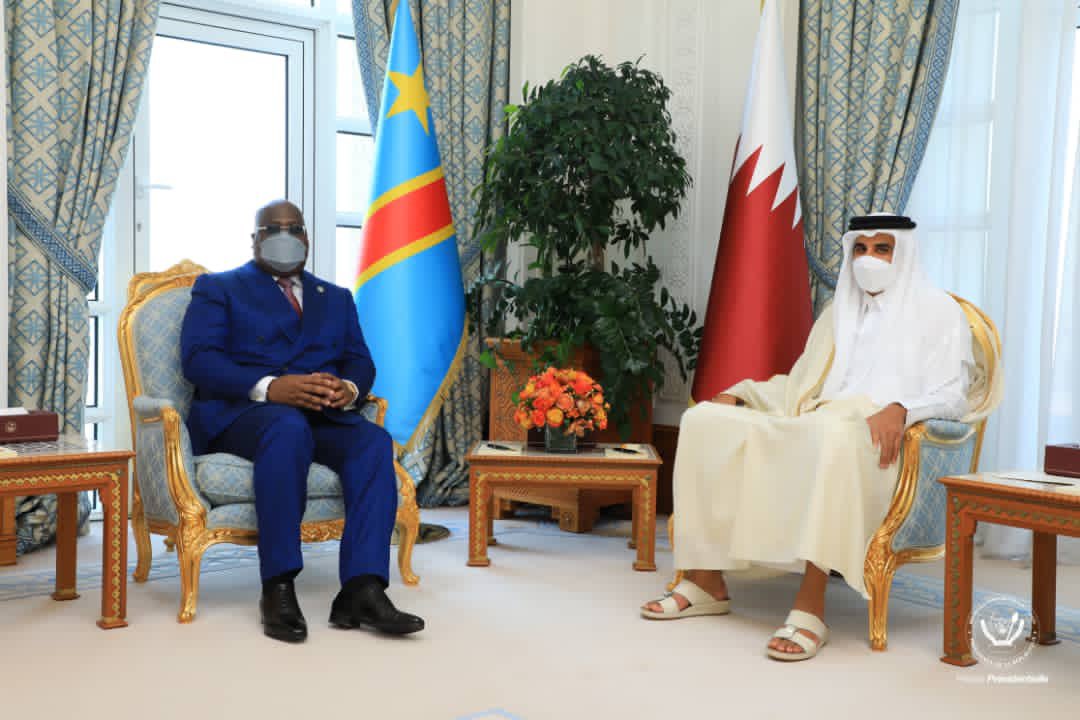 Presidence_RDC's tweet photo. #RDC 29.03.2021|#Doha
Le Chef de l'État, Félix-Antoine Tshisekedi Tshilombo a été reçu par l'Émir du Qatar, @TamimBinHamad, ce lundi au palais princier de Doha. https://t.co/INguE2Uyp0
