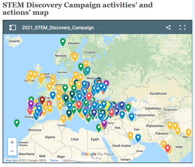 The #SDC21 STEM Discovery Campaign Map is getting busy 🥳
Submit your #STEM activity &amp; showcase your work on our blog! Multiple prizes are waiting for the best entries ✌️
Participate in one of the biggest STEM campaign around the world with #Scientix: bit.ly/SDC21