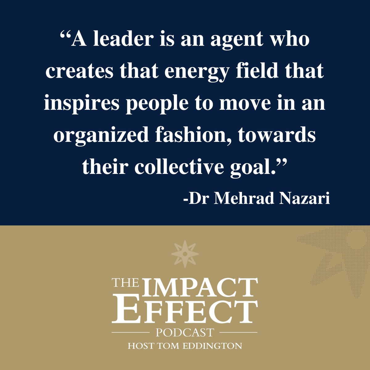 eddingtonadv's tweet photo. Dr. Mehrad Nazari explains that a conscious leader is someone who inspires others to take action. Available on Apple Podcasts and Spotify. #ImpactEffect #Leaders  https://t.co/4EBF99a365 @DrNazari https://t.co/lay79Y98Ou