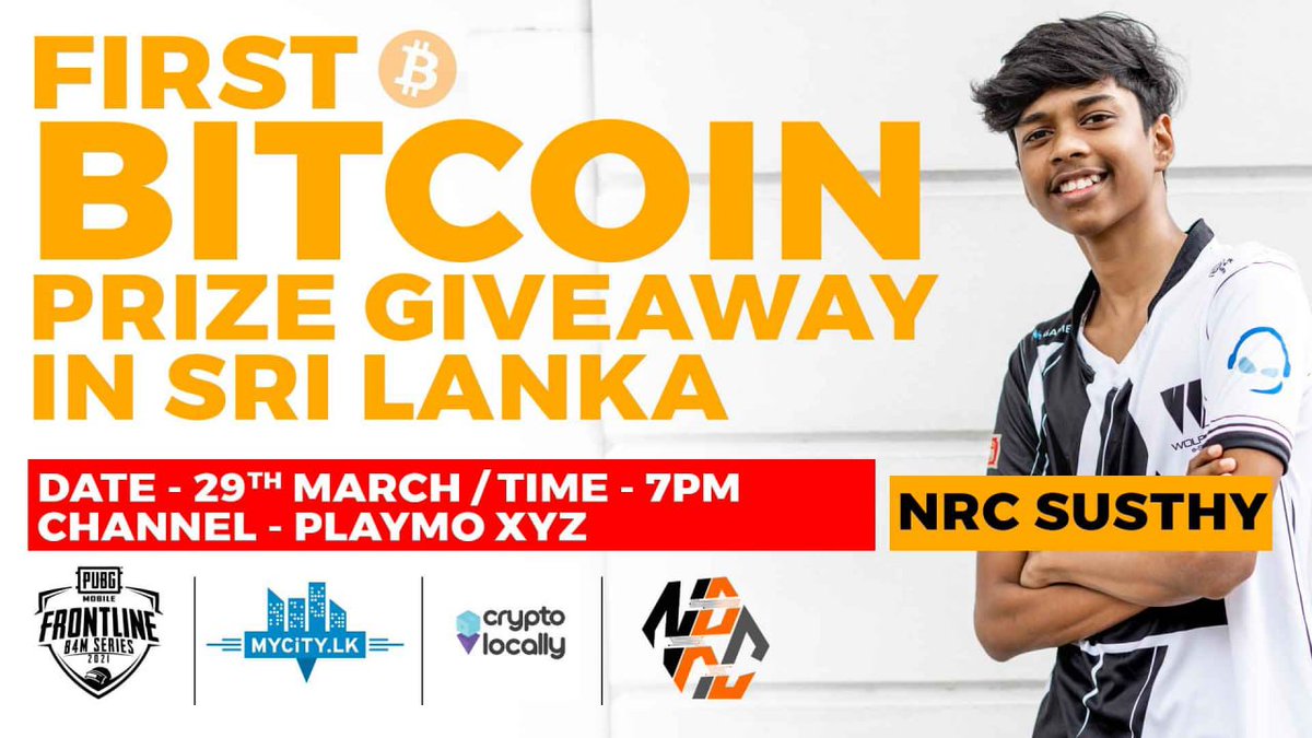 InfasXYZ's tweet photo. Sri Lankan First crypto currency giveaway MVP winner NRC Susthi's interview will be primer on Playmo XYZ  YouTube channel at 7.00pm so gamers we would like to invite you all to join with that moment and give your support for Susthi

 #playmoesports #playmoglobal https://t.co/HMlilu3CoX