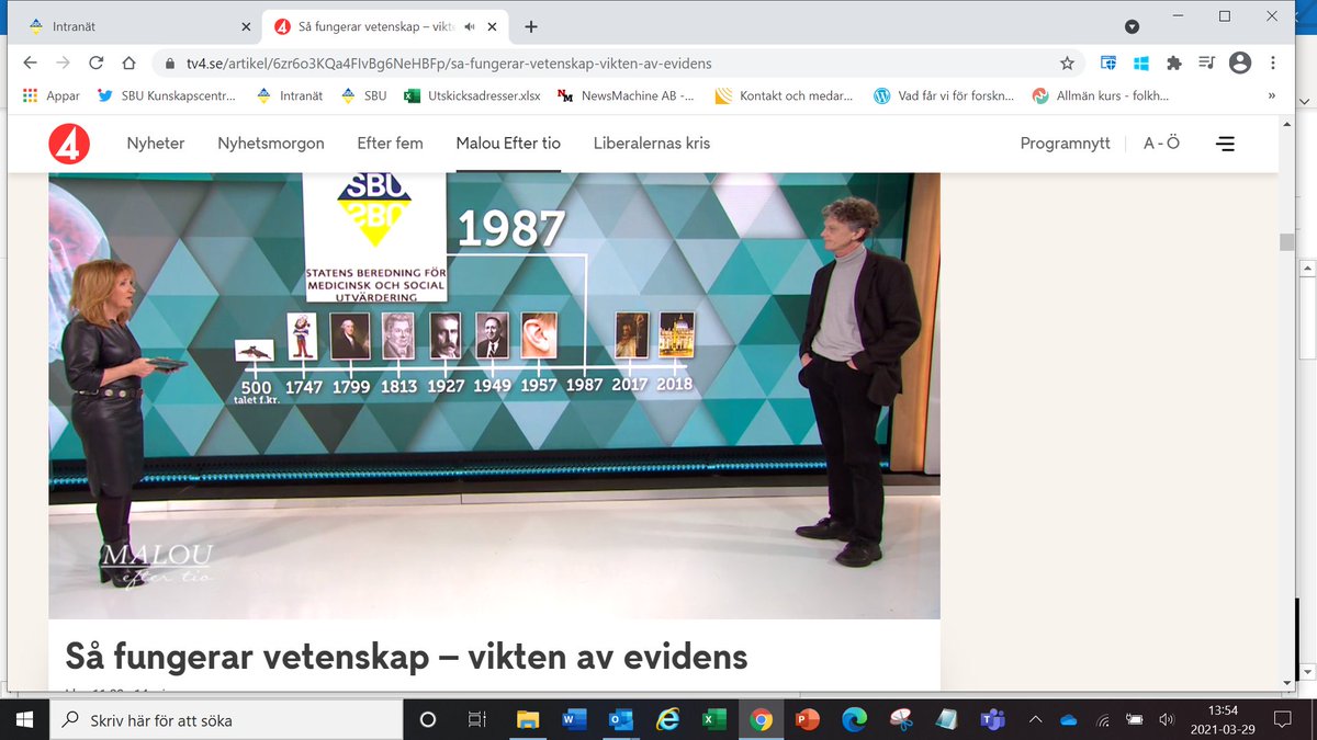 SBU_se's tweet photo. I dagens @MalouEfterTio förklarar psykiatriprofessor Mikael Landén varför det är så viktigt med #evidens, och hur SBU arbetar med sina forskningssammanställningar. 
Länk till programmet här: https://t.co/q6476XVwVK https://t.co/tziGp811XQ