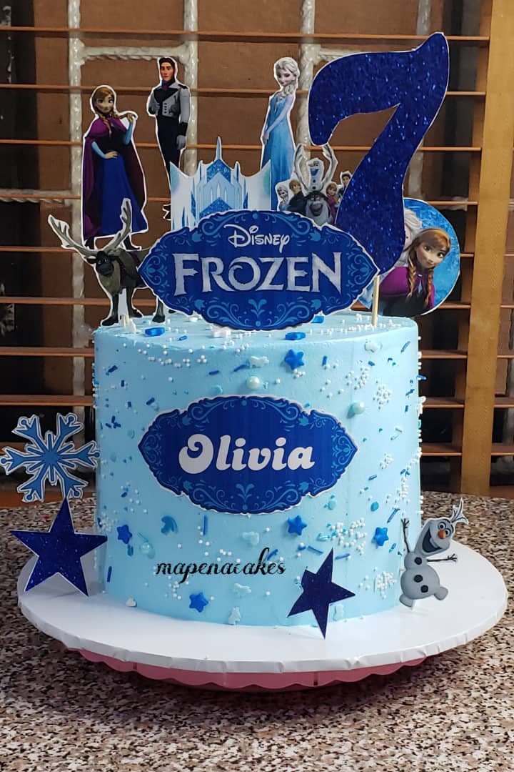 Olivia's favorite cartoon is Frozen so we decided to make her a beautiful Frozen-themed birthday cake. What's your kid's favorite? Let's surprise them. 

#cartooncake #cake #trending #theme