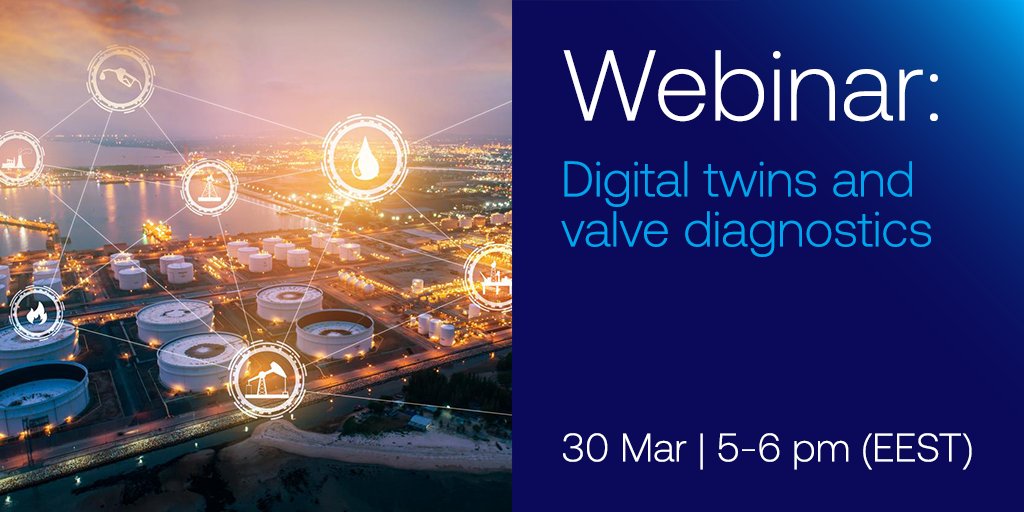 nelesflow's tweet photo. Make sure to tune in to our webinar Digital twins and #valve diagnostics tomorrow Tuesday at 5 pm (EEST)! You will learn how to improve #valveperformance and increase the useful life of your #valves. Register today: https://t.co/2fa13zL8YU https://t.co/YgFsORCfa6