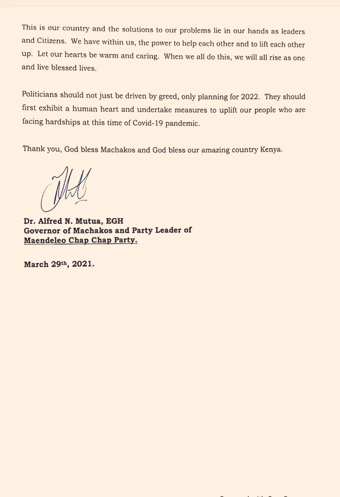 maasaijr's tweet photo. Uhuru Need To Be Subbed and We Bring In Machakos Governor Dr Alfred Mutua.
He Deserves To Be Our President.
Just Did The Best In Helping The People Of Machakos.
#CovidVaccine #lockdown #TimeToLockDown https://t.co/4FDYHwrSRN