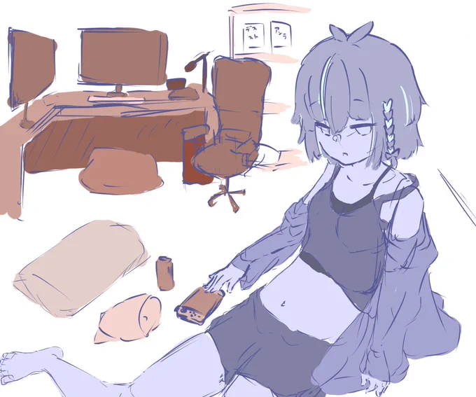 ちょっと描いたらお昼食べようと思ってたら途中から楽しくなっちゃってもう夜... 