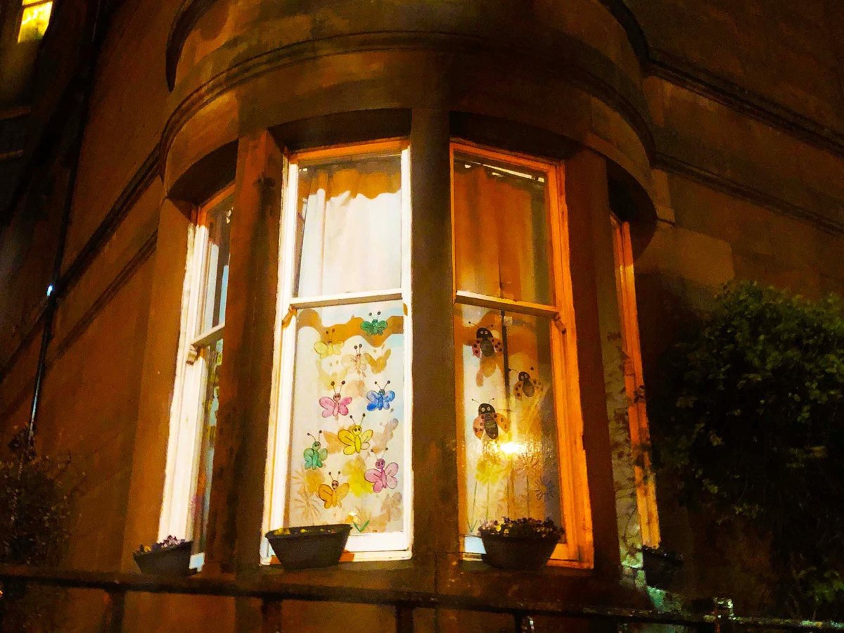 WalkWindows's tweet photo. There were some great contributions to our Windows of Wonder Walk which shone out on a rainy night. Thank you to everyone who took part. The judges are still swithering over the high-quality entries. Winners announced soon... https://t.co/VMqqgbTQAC