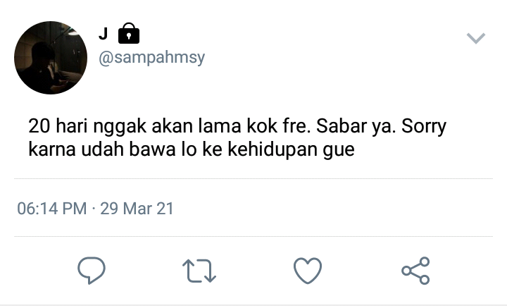 haruquinza's tweet photo. 🌙 113. 20 hari nggak akan lama https://t.co/khbgKDpNjr