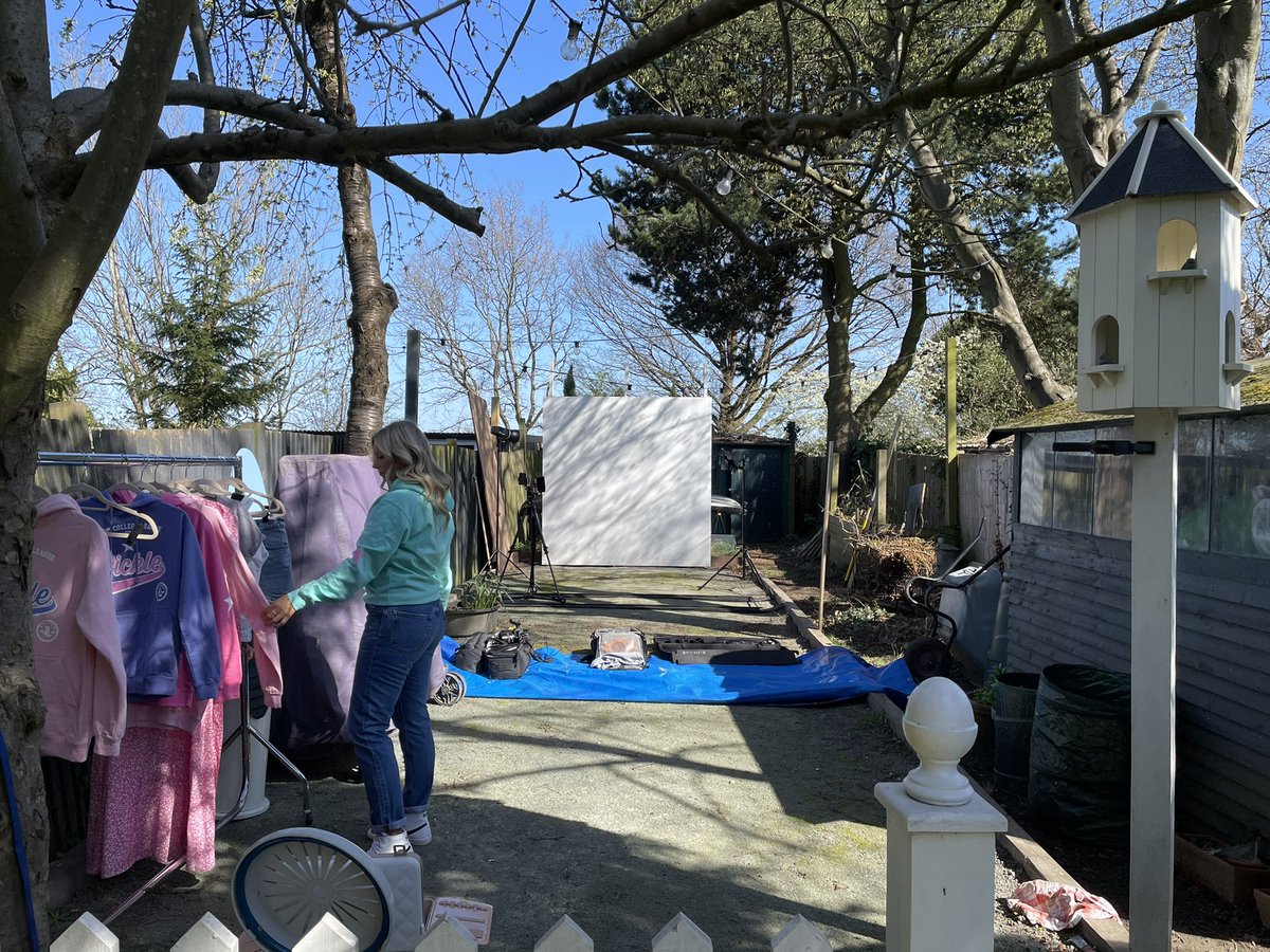 NickTurpin's tweet photo. First fashion shoot of the year in the garden studio and what a day for it!!! https://t.co/hkeqpqUcy7