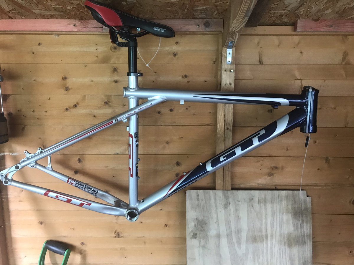 Absolutemtb1's tweet image. I have an 18” GT aggressor frame for sale. Fits 26” wheels. In immaculate condition, it’s been ridden about 5 times! Seatpost, saddle &amp;amp; headset included. £60.