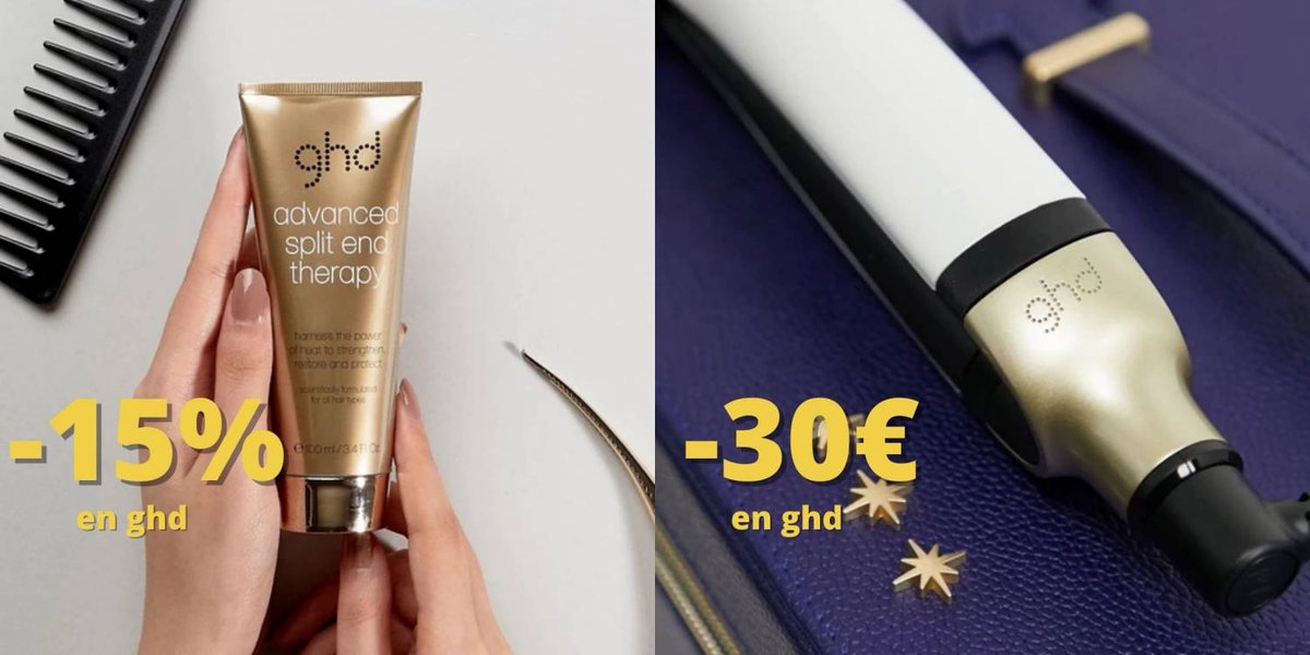 extensionmania_'s tweet photo. *Descuento de 15% en productos líquidos para el pelo de ghd (protección calor, estilismo, sérum y fijación) con packaging anterior a diciembre de 2020
Dto de 30€ en herramientas de edición limitada ghd lanzadas antes de diciembre de 2020
Promoción válida hasta agotar existencias https://t.co/opffwK5br3