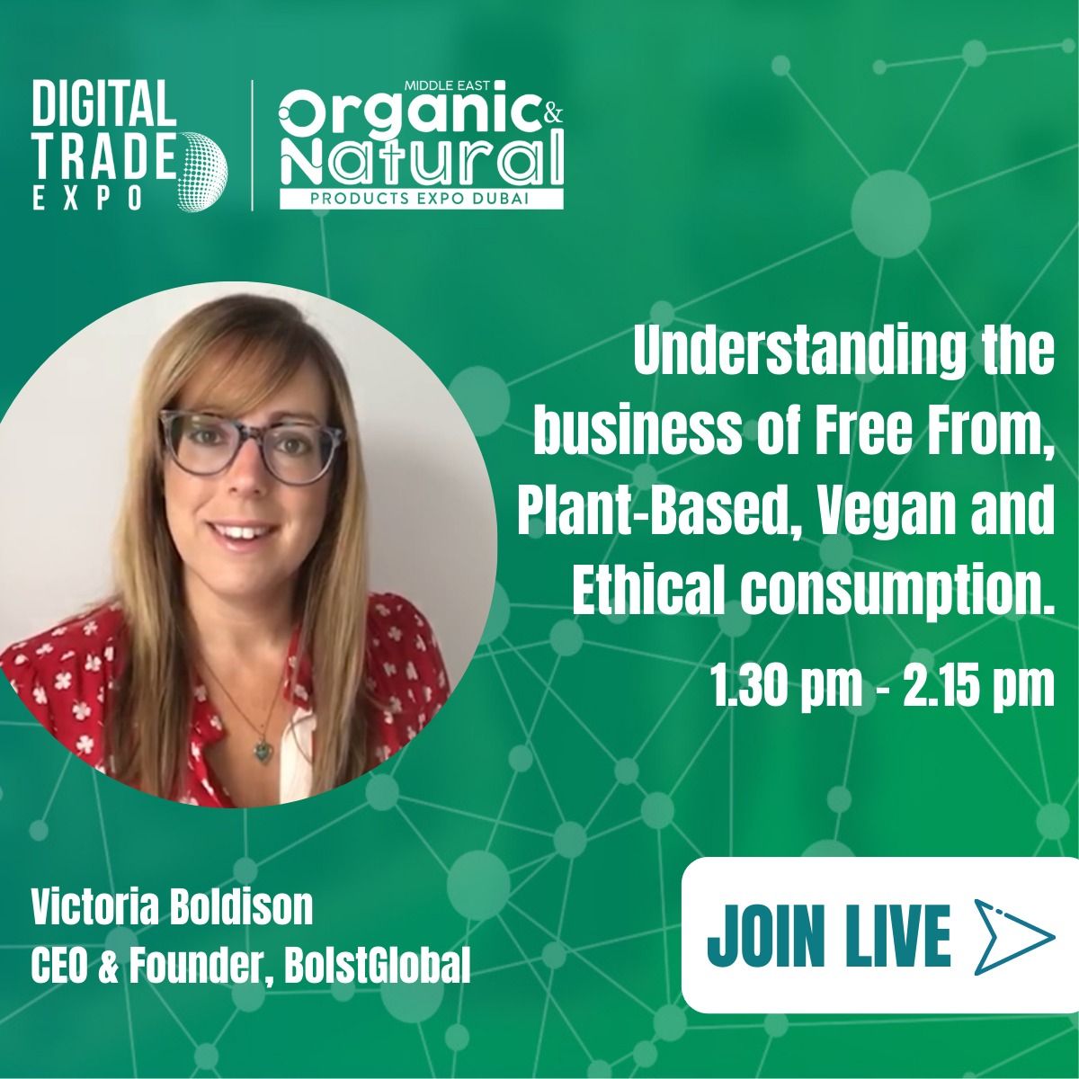 Our founder Victoria has been asked to participate in the virtual Middle East Organic and Natural Products Expo in Dubai.

🗓 Wednesday, 31 March
⏰ 1.30pm (Dubai time)
⏰ 10.30am (UK time)

Join them &amp; find out more here:

app.arabianorganics.com/session/dMkQv1…

#middleeast #freefrom #organic