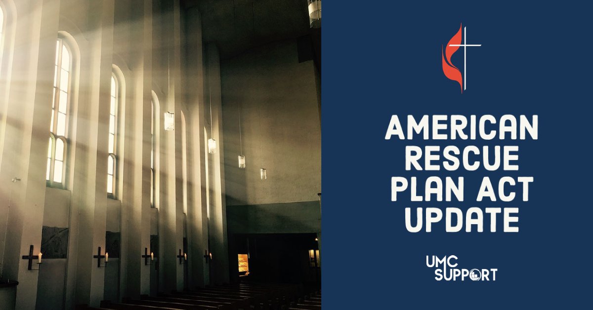 UMC_GCFA's tweet photo. American Rescue Plan Act and churches
What you need to know
GCFA and Wespath have partnered to provide helpful information to help churches understand this relief program.
https://t.co/v6vxUYVlao
#ARPA #GCFA #UMC #UMCSupport #Wespath #UMNews https://t.co/ysnanrj3nt