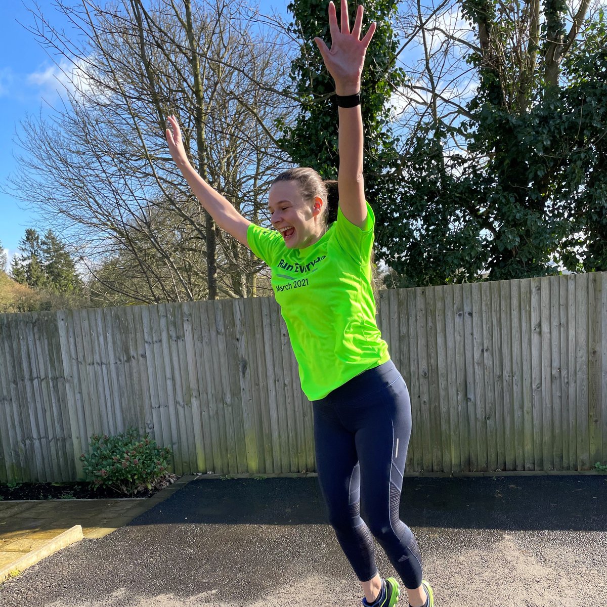 MeetCambridge's tweet photo. Here is Nicole from @RobCollConf jumping for joy after clocking up more miles for team Meet Cambridge &amp; Friends @RunEveryone @CambridgeHalfUK @cpslmind 👏🏅👟 Go Nicole! https://t.co/ZCFIfsg4eP