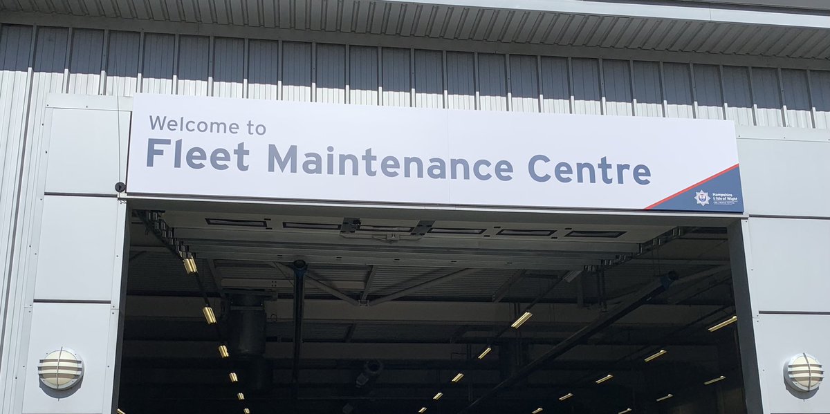 HFRS_Tech's tweet image. New Hampshire and Isle of Wight Fire and Rescue Service branding installed on Fleet Maintenance Centre this morning