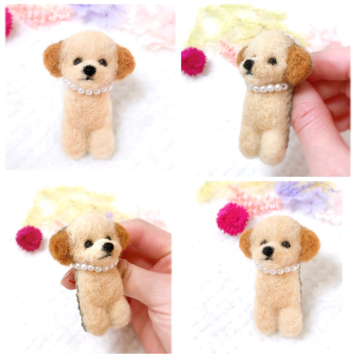 プードルブローチのオーダーをいただきました♪
ご購入して下さってありがとうございました😊

オーダーはminneショップにて承っております♡
minne.com/@mkmy-7

#羊毛フェルト #ハンドメイド #minne #羊毛フェルトオーダー #プードル #リツイートお願いします