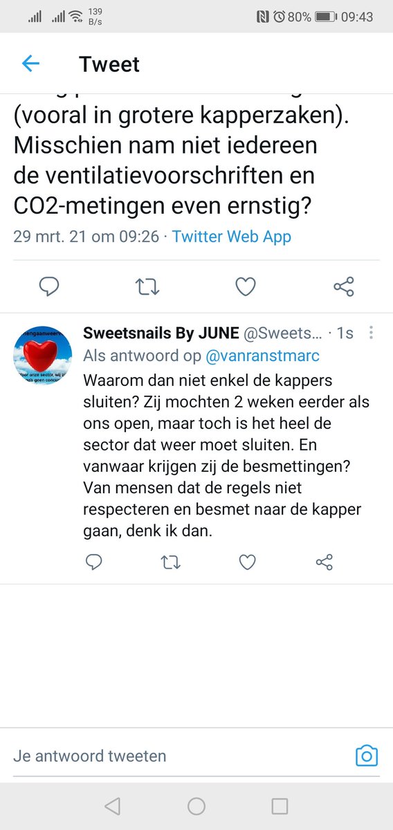 SweetsnailsJ's tweet photo. @MarcelVylder @GerdVdB1 @vanranstmarc Ik ben niet geblokt, heb antwoord gekregen maar deze dan ook meteen beantwoord https://t.co/f8KhXZqmwA