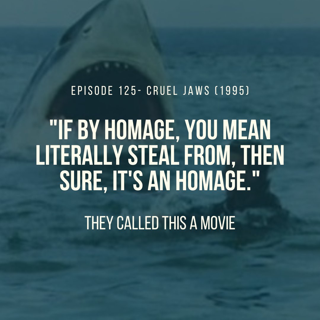 Don't miss our latest episode of #TheyCalledThisaMovie, as we discuss #CruelJaws, the unofficial sequel to Jaws. 

MUSIC: <a href="/dKatMusic/">dKat Productions</a> 

PROMOS: <a href="/HopNationUSA/">Hop Nation USA</a> 
@LittleHorrorPHL 

#MoviePodSquad #PodernFamily #PodNation #FilmTwitter <a href="/GeekVibesNation/">Geek Vibes Nation</a> 

spreaker.com/user/13630521/…