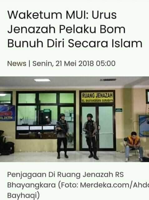Wahaiii <a href="/MUIPusat/">Majelis Ulama Indonesia</a> ko punya waketum gini amat omongannya plintat plintut 🤔
Katanya teror ga terkait agama ko diurus secara islam ??? 
Bukannya teroris itu tidak beragama 

Kenapa bukan anda sendiri saja yg urus ooiii pa waketum <a href="/MUIPusat/">Majelis Ulama Indonesia</a>