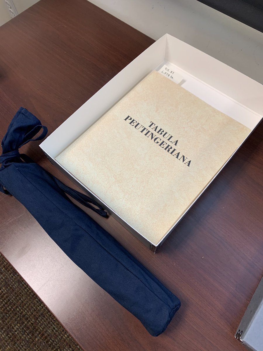 evangatti's tweet photo. Really excited to teach #ARH210 today using the facsimile of the #TabulaPeutingeriana we bought from @FacsimileFinder! Thank you to @ElonBelk for your support and especially @cdcarpen03 for your encouragement! #TeachingWithStuff @MockPhoebe @ArtHistoryElon @elonclassics @elon_cas https://t.co/Gu2s68WPl6