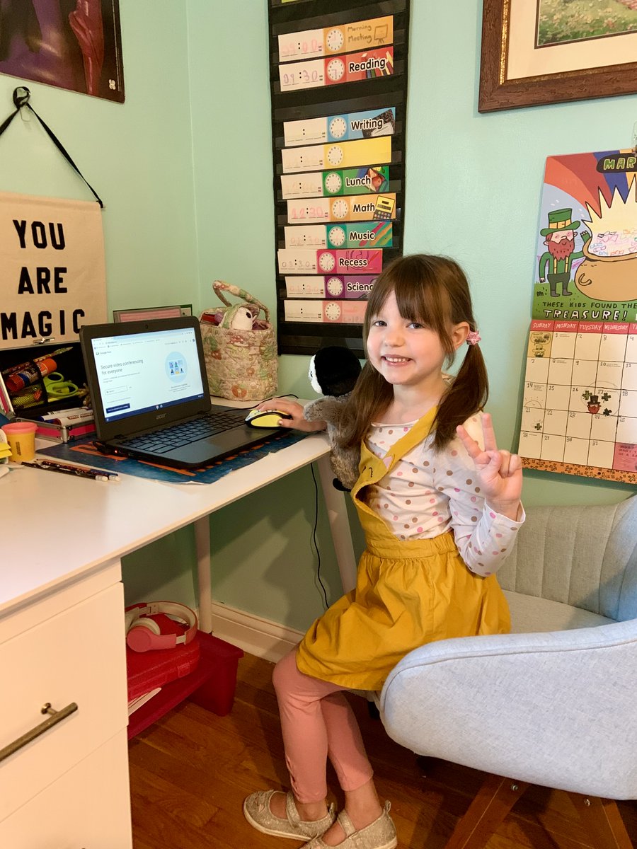 SycamoreSchools's tweet image. Last week was Virtual Spirit Week for our virtual K-4 students. Check out our Remote Learning Rock Stars showing off where they love to learn! #virtualspiritweek