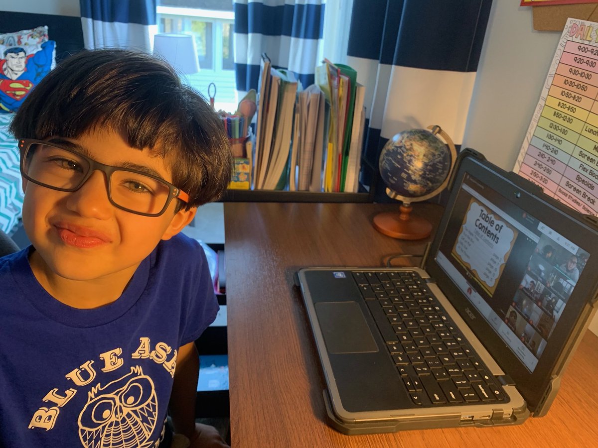 SycamoreSchools's tweet image. Last week was Virtual Spirit Week for our virtual K-4 students. Check out our Remote Learning Rock Stars showing off where they love to learn! #virtualspiritweek