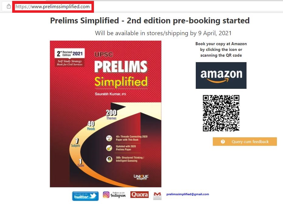 ifs_saurabh's tweet photo. Happy Holi ... 

Prelims Simplified second edition available for Pre-booking at the link below- 

https://t.co/IV2QtxJBJ7

Link also available at https://t.co/rZFCCM8uQb or bio 

#prelimssimplified 
#structuredthinking 
#intelligentguessing 
#threads
#prelims2021
#upsc https://t.co/NEby1QAAh0