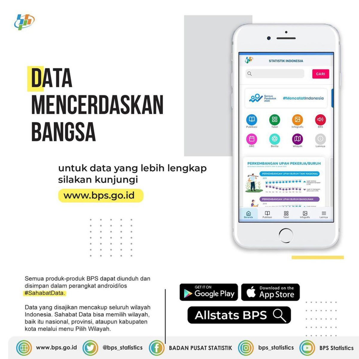 bps_statistics's tweet photo. Untuk data dan informasi lainnya silakan menuju website BPS ya, #SahabatData. Mari mencerdaskan bangsa dengan data!
#BPS
#DataPadi
#GerakanCintaData https://t.co/c72L2InbWh