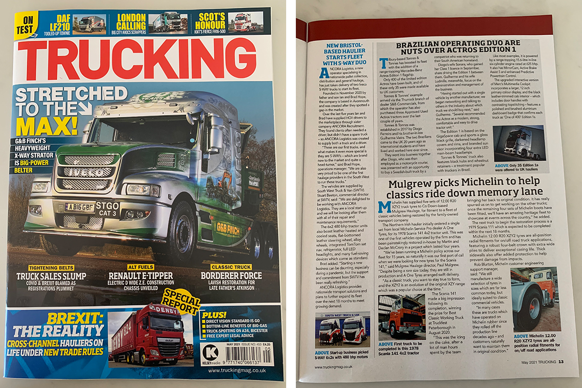 SWtruckandvan's tweet image. ANCORA Logistics in Trucking magazine #headinourdirection #swtv #ivecosway #commercialvehicles