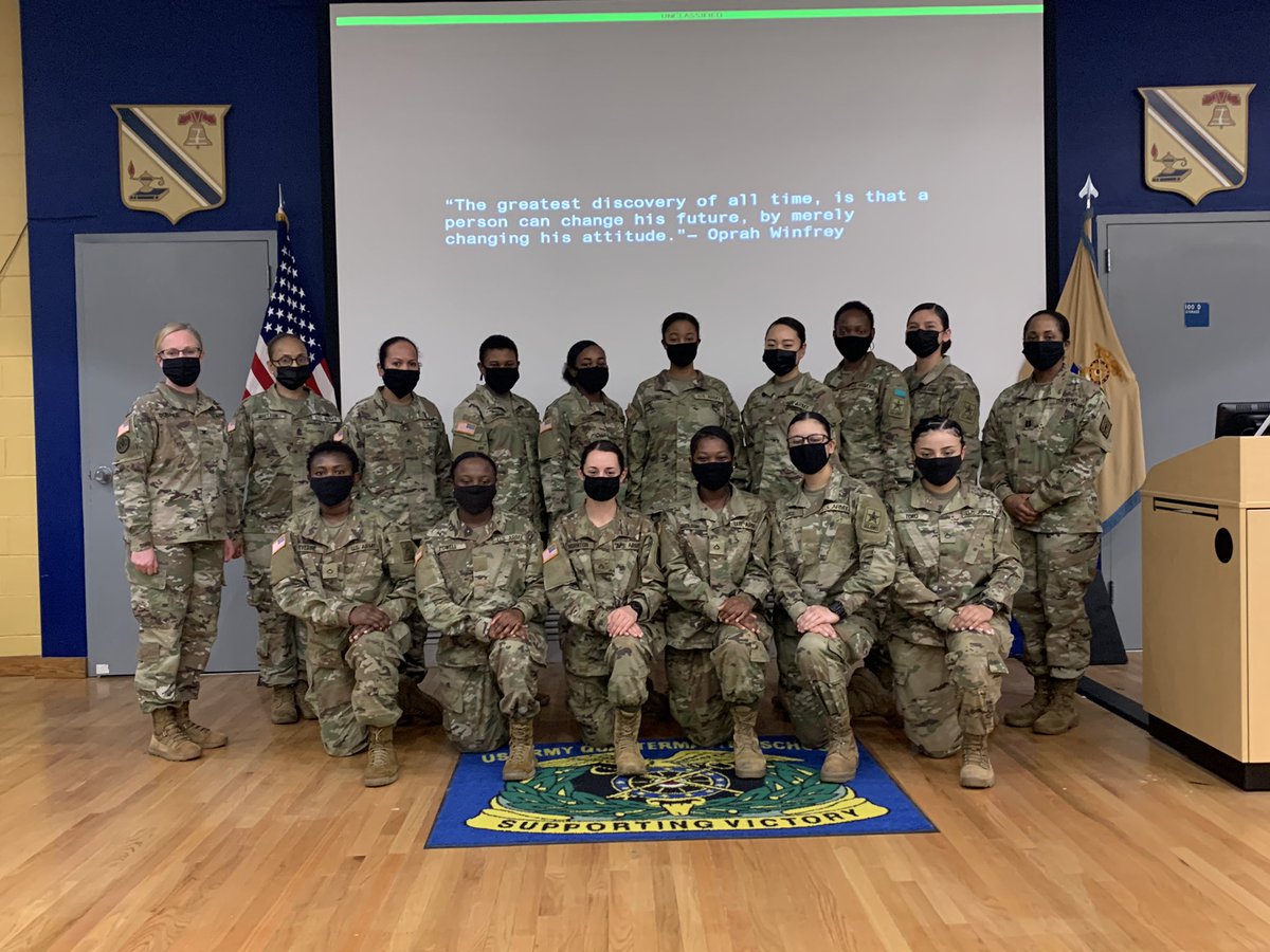 Johnson98474397's tweet photo. Our Soldiers are true professionals!Honored to attend yesterday’s #WomensHistoryMonth ceremony. Phenomenal job by the #QMTeam, honoring those who paved the way for future generations of fearless women!  @ArmyChiefStaff @16thSMA @SecDef @PaulFunk2 @CASCOM_CG @DenisJFajardo1 https://t.co/CcpibBGE9Y