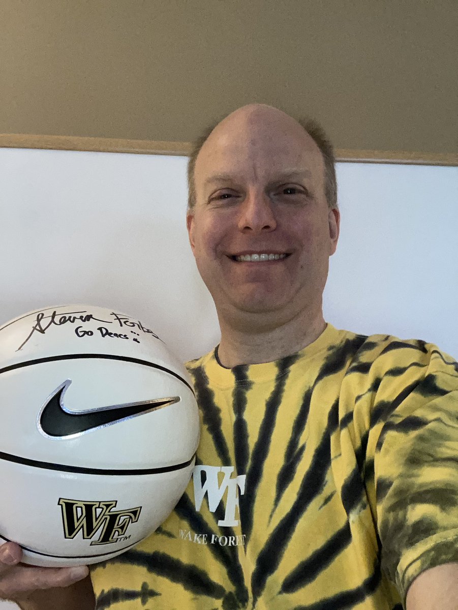 broadcaststorm's tweet photo. Big thanks to @WakeMBB, @ForbesWakeHoops for the basketball. @DeaconVirtual was a neat way to stay connected to the program when being there wasn’t possible #GoDeacs! https://t.co/yHDbsKYpUE