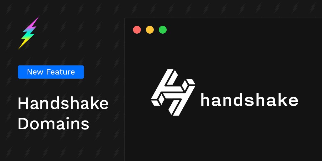 fleek's tweet photo. 🚨 NEW RELEASE 🚨
 
Handshake (@HNS) domains, now on Fleek 🔥
 
Add the power of decentralized naming on HNS' blockchain protocol, to your @IPFS  &amp; @dfinity Internet Computer hosted sites on Fleek 😎
 
Check it out👇
https://t.co/zn7QxdPY0Y https://t.co/Rj6zpDE2B3