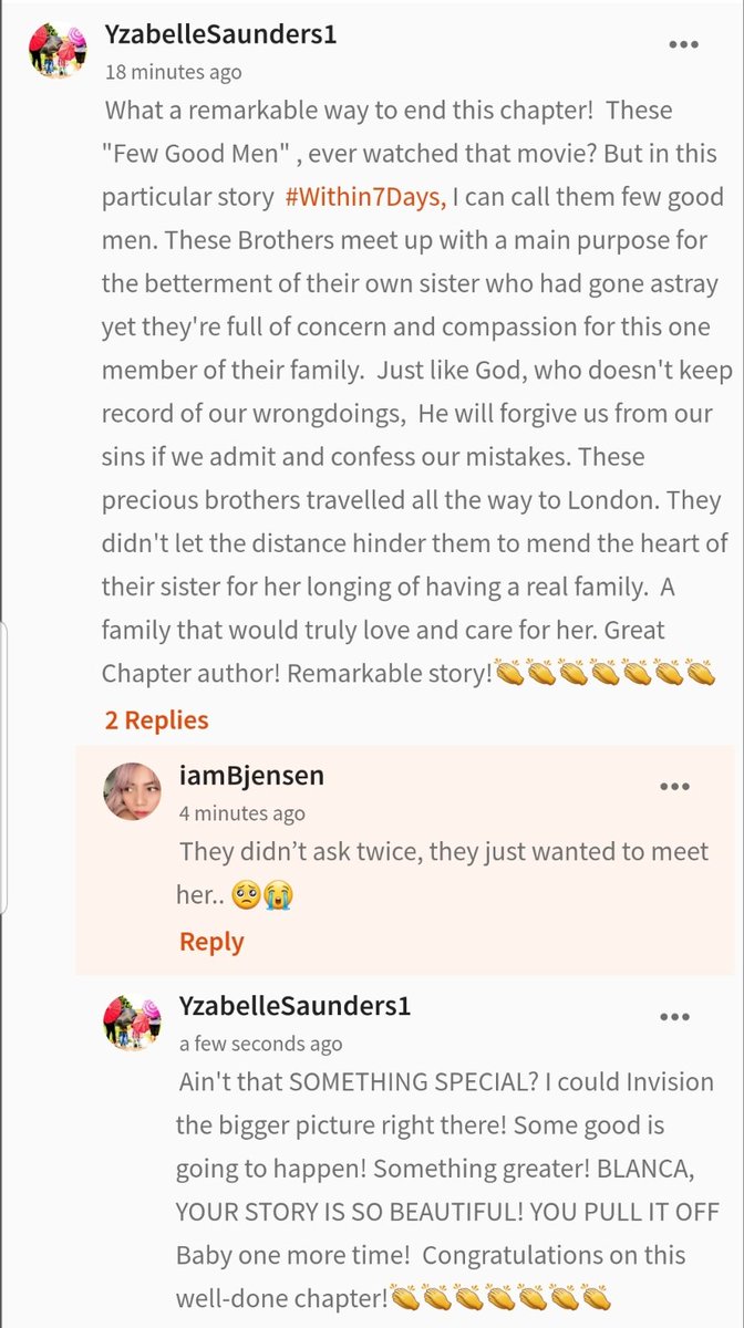 YzabelleSaunde1's tweet photo. @IamBlancaJensen Love you B! Given that Sab & Grae have a precious blessing and I love these Power Couple . I commend you about the concluding part of the chapter which I took a ss of my comment #Within7Days #MayDon #MaymayEntrata #DonnyPangilinan #Wattpad
P.s. something good! https://t.co/GjdvXE9pL1