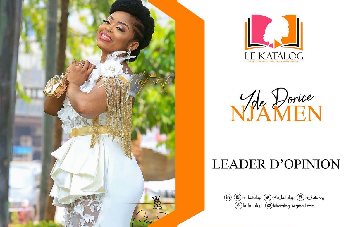 le_katalog's tweet photo. Yde Dorice NJAMEN ( #ClapStyle) - LEADER D'OPINION

#LeKatalog
#InfluenceMarketing
#LeaderDopinion https://t.co/HtxtpfVl8V