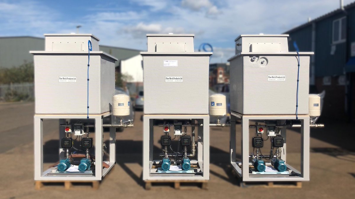 Flowmechltd's tweet image. Behind the scenes our engineers have been working around the clock to meet our customers requirements. CAT5 Tank above booster set. All built, tested and ready for dispatch! #Flowmechltd #MondayMotivation