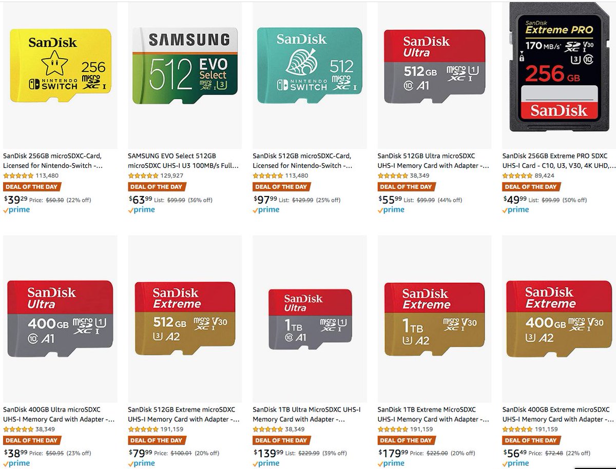 IGNDeals's tweet photo. Lots of microSD cards on sale in Amazon's Deal of the Day. https://t.co/VeoZgdFKNT https://t.co/AO8jclMzqD