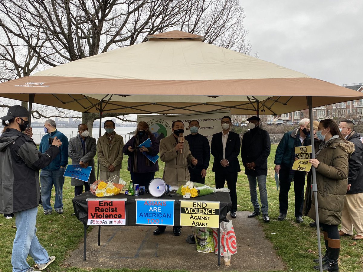 terencepark's tweet photo. With QBP Donovan Richards and NYS Senator John Liu. StopAsianHate Rally organized by the College Point Civic Association. 🌈 https://t.co/KDSgAW1ZQV