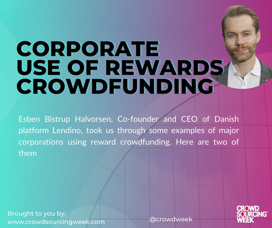 CrowdWeek's tweet photo. https://t.co/DMtdMiIY53
#rewardscrowdfunding #success #CrowdsourcingWeek #crowdsummit #causedriven #bestpractices #steppingstones #industrialised
#corporatecrowdfunding https://t.co/IY9DBJqO7j