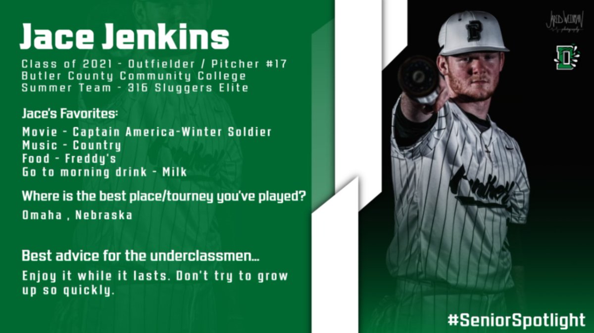 DerbyHSBaseball's tweet photo. Senior Spotlight #7 - Jace Jenkins @jace6jenkins Learn more about Jace by clicking on his link above. Photo courtesy of @jaredwphotog #GreenIsMagic #3DaysToOpeningDay https://t.co/CeTVH1R2Xk