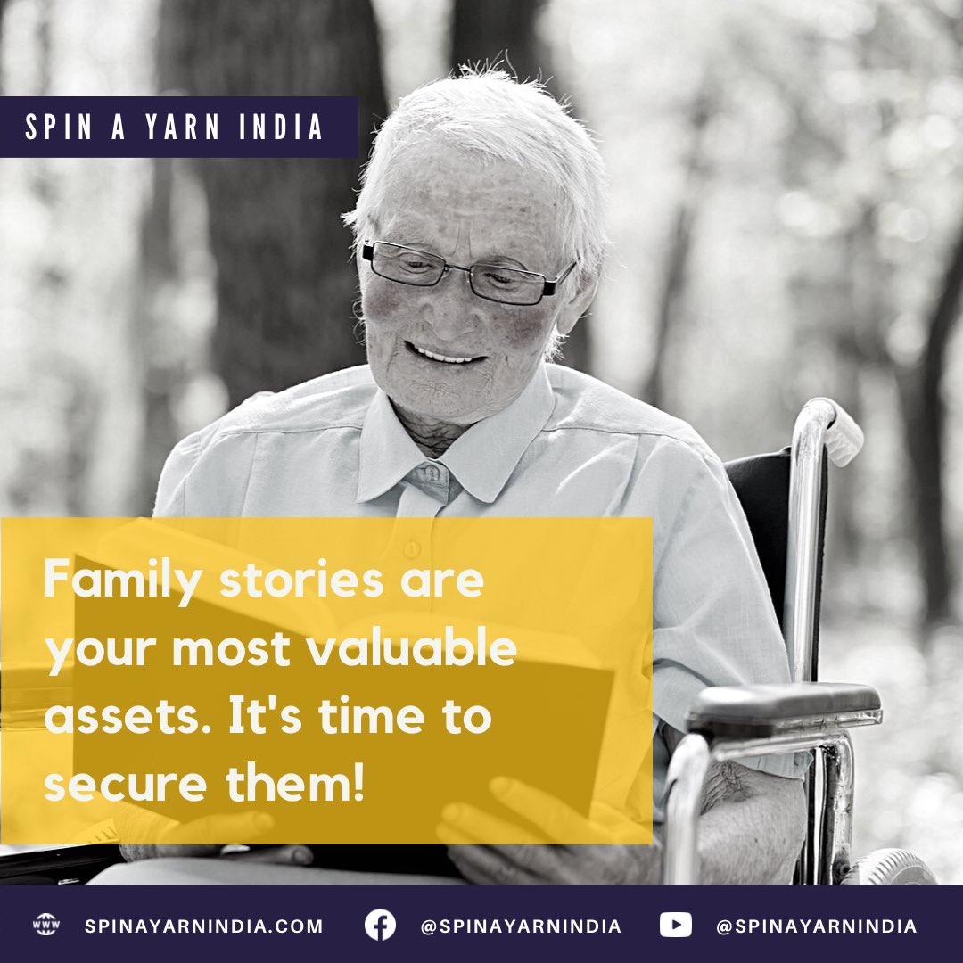 SpinAYarnIndia's tweet photo. Family stories are your most valuable asset! Secure them today!

Follow @spinayarnindia for stories from India and Around the World!

Your Voice. Their Imagination.

#spinayarnindia #stories #india #children #familystories #legacy https://t.co/8WtiVyyFiD